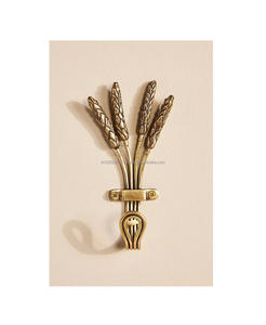 Elegant <b>antique</b> finished <b>brass</b> wall <b>hooks</b> for traditional homes providing decorative function for everyday accessories - Product Image 2