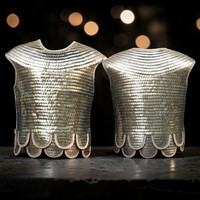 Haubert classique médiéval fait main pour homme, en aluminium argenté, style tunique gothique streetwear, costume de cosplay