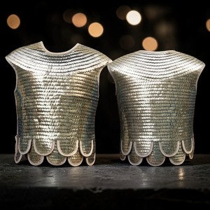 Camisa de Malla Medieval Clásica Hecha a Mano para Hombre, Túnica de Aluminio Plateado, Estilo Gótico, Disfraz de Cosplay - Product Image 3