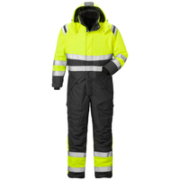 Combinaison de travail d'hiver haute visibilité OEM de qualité supérieure pour hommes, en polyester, réfléchissante, imperméable, coupe-vent, uniforme de sécurité et de protection