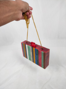 Customized Artistic Resin Sculpture Clutch for Women and <b>Girls</b> Hand-painted Design Fashion Lady Box Clutch <b>Purse</b> - Product Image 5