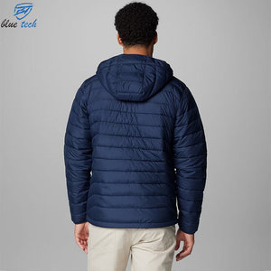 Wholesale Men'<b>s</b> Hooded Puffer <b>Jacket</b> Lightweight Quilted Windproof Winter Casual <b>Jacket</b> Polyester Filling Zipper Closure - Product Image 4