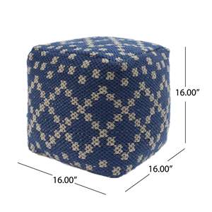 Cielo esterno quadrato blu Pouf per mobili da giardino - Product Image 5