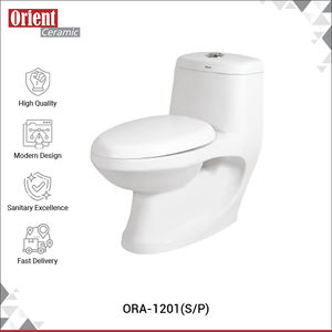 Inodoro de Cerámica Blanca de Una Pieza, Elegante y Personalizado, Hecho en India, para Venta Mundial - Product Image 2