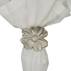 Servilletero con diseño de flores en Acabado niquelado con estilo elegante, perfecto para decoración de cocina y mesa de comedor, herramienta decente - Product Image 1