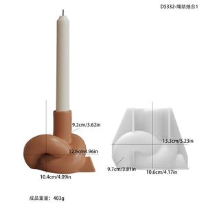 Bends And Hitches Long Candle Candlestick Gypsum <b>Resin</b> Candle <b>Silicone</b> <b>Mold</b> - Product Image 5