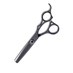 Ciseaux professionnels pour affiner les cheveux, 30T, noirs, pour droitiers, ciseaux de barbier - Product Image 2
