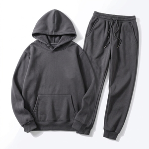 Conjunto Deportivo Azul con Capucha, Pantalones Jogger con Cordón, Sudadera con Capucha, Dos Piezas, Ropa Deportiva Informal - Product Image 3