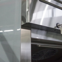 Verticale waterkoeler van roestvrij staal voor hotels, 476L keukenkoelkast, display voor groenten, fruit en voedsel.
