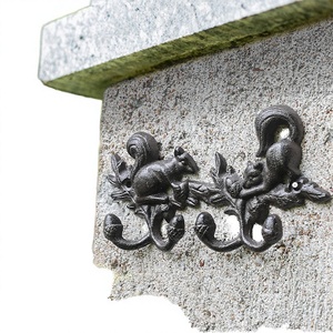 Cast Iron Cute Squirrel 4 Hooks Coat Hanger Towel Keys Hats Bags Clothes Rack Modern Eco-Friendly <b>Wall</b> Mounted Storage Organizer - Product Image 1