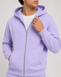Sweat-shirt à capuche pour homme, couleur unie, en molleton extensible/coton, coupe classique, streetwear décontracté, respirant, écologique, sweat-shirt d'automne - Product Image 4