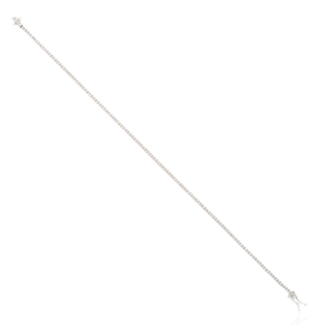 Simple Elegant Design Natural Diamond Box Lock Sleek Tennis Bracelet For Everyday Wear Sparkle Jewelry 14K White <b>Gold</b> - Product Image 6
