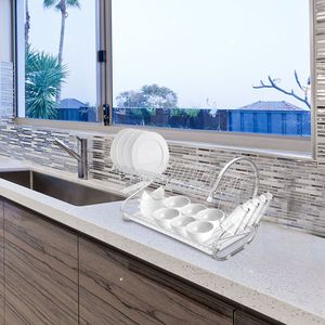 ที่คว่ำจานอเนกประสงค์ YS Collection รูปทรงตัว S สองชั้น สำหรับจาน ชาม ตะเกียบ ช้อน ใช้สำหรับคว่ำภาชนะครัว - Product Image 3