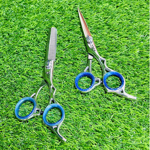 Stainless Steel Professional Hairdressing <b>Barber</b> Scissors <b>Set</b> Hair Cutting and Thinning Scissors Precision Salon Shears - Product Image 1