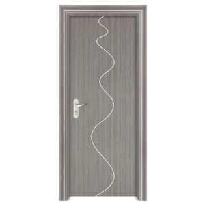 Puerta de Madera MDF Sólida para Interiores, con Marco y Accesorios, Diseño Posmoderno Personalizado, para Construcción y Viviendas - Product Image 1