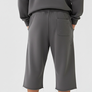 Hot Selling Street Wear Custom Embroidered Logo <b>Long</b> Length Ripped Off Baggy <b>Shorts</b> No Drawstrings Gym & Streetwear <b>Men's</b> <b>Shorts</b> - Product Image 3