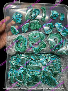 FAIJAN GEMS คริสตัลชิโรโซคอลลามาลาไคต์ธรรมชาติ รูปทรงหัวใจ สำหรับทำเครื่องประดับ ขนาดปรับแต่งได้ แหล่งกำเนิดราชสถาน - Product Image 2