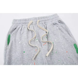 Pantalon évasé pour homme Kivotech de haute qualité avec logo personnalisé et effets de peinture éclaboussée, coupe ample, 100 % polyester, taille élastique, hiver - Product Image 3