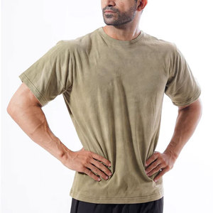 Camiseta Deportiva Unisex de Corte Regular, Hombros Caídos, Cómoda, Lisa, Personalizable, de Gran Gramaje, Transpirable para Gimnasio - Product Image 5