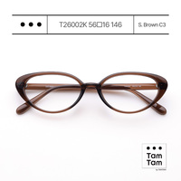 Lunettes Tam Tam Cat Eye anti-lumière bleue légères T26002K 56 16 146 S. Grey C2, montures de correction de la vue pour femmes à monture complète
