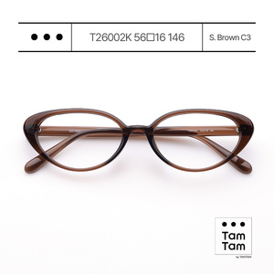 แว่นตา Tam Tam Cat Eye T26002K 56 16 146 S. สีเทา C2 ฟูลริมกรอบแก้ไขสายตาสำหรับผู้หญิง - Product Image 3