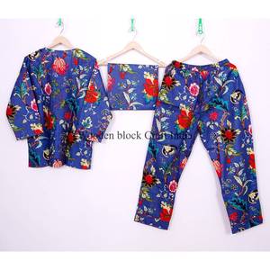 Robe longue vintage 100 % coton à manches longues, imprimé floral sérigraphié, séchage rapide, respirante, taille élastique, décontractée pour femme - Product Image 5