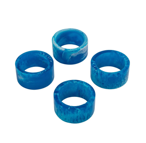 Anillo para Servilletas de Resina Estilo Rústico, Color Azul Cielo, para Mesa de Comedor y Encimera de Cocina, del Mayor Proveedor - Product Image 1