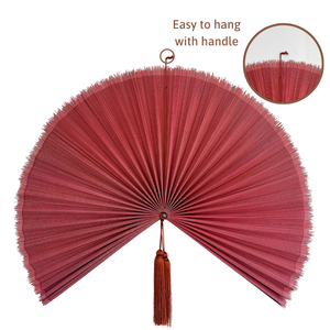 <b>Boho</b> Natural Bamboo Pink Fan <b>Wall</b> Decor Hot Selling Handmade <b>Wall</b> <b>Hanging</b> Fan Headboard Shipping Worldwide - Product Image 2