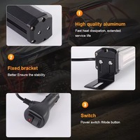 24V Bernsteinfarbene Aurora COB LED Blinkende Warnleuchte Offroad Notfall-Sicherheitsbeleuchtung für LKWs