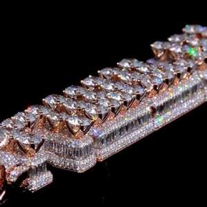 Colgante de Letra Personalizada con Moissanita VVS Engastada en Canal, Plata 925 y Oro 14k, Estilo Hip Hop Iced, Unisex, Joyería Certificada GRA - Product Image 5