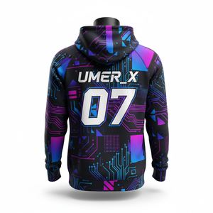 Sweat à capuche Esports entièrement sublimé tendance, personnalisé pour équipes de gaming, léger et performant pour événements, vente en gros OEM - Product Image 4