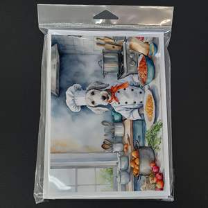 Bedlington Terrier เชฟแปลกๆการ์ดอวยพร A7แพ็คการ์ดเปล่า8ใบพร้อมซองจดหมายขนาด5x7 - Product Image 3