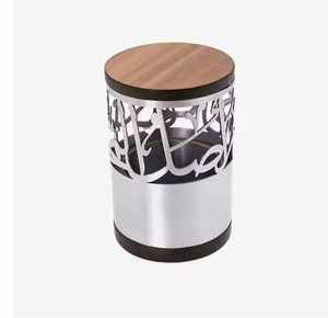 Elegante Porta Incienso Árabe de Madera y Metal para Regalos Festivos de Ramadán y Eid, Mubkhar de Primera Calidad, Mabkhara Moderna para Mesa - Product Image 4