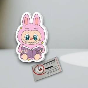 แผ่นอะคริลิคสำหรับต่อขนตาแบบแม่เหล็ก รุ่น Professional Pink Labubu ลายผีเสื้อ ดอกไม้ รูปไข่ เป็นมิตรกับสิ่งแวดล้อม รับทำโลโก้สีตามสั่ง - Product Image 2