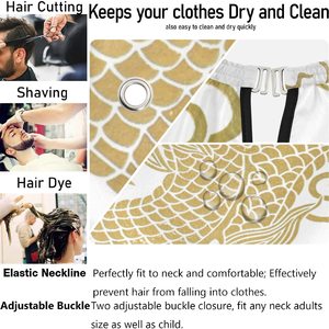 Cape de Barbier Professionnelle Imprimée par Sublimation Personnalisée, Imperméable en Polyester avec Fermeture à Boutons Pression, Grande Taille pour Salon de Coiffure - Product Image 6
