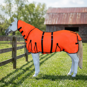 Manta de lujo impermeable de tela 600D para caballo, con malla transpirable y herrajes de acero inoxidable, protección contra moscas para todas las estaciones. - Product Image 5