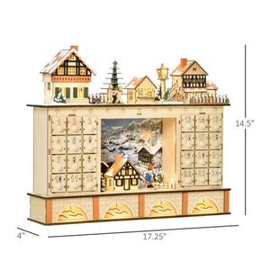 Christmas Advent Calendar with Christmas Lights for Holiday Decorations - Product Image 3