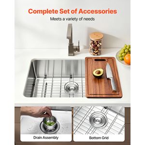 Évier de cuisine encastré simple de 30 pouces en acier inoxydable, style ferme, avec un seul trou - Product Image 4