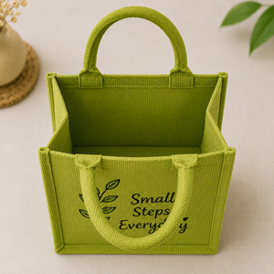 AMANI Mini Jute Gift Bag Eco Friendly Reusable <b>Small</b> Tote Bag Custom Printed Promotional <b>Shopping</b> Favor Bag West Bengal - Product Image 4