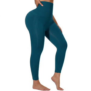 Leggings de sport pour femmes, super doux, 30 couleurs, avec poche, en soie de lait, style formel, pour le yoga et l'entraînement - Product Image 1