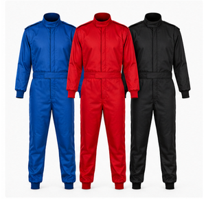 Men's Black <b>Red</b> Blue Full Sleeve Racing <b>Suit</b> Flame Retardant Quick Dry Polyester Customized Team Name All Seasons Adult Wear - Product Image 3