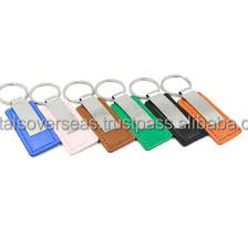 <b>Custom</b> Logo Metal Leather <b>Keychain</b> Premium Stainless Steel Key Holder Corporate Promotional Gift - Product Image 3
