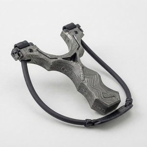 Damascus Steel Slingshot Pattern Steel Handmade Decorative Collectible Traditional Design Display Piece For Interior Decoration - Product Image 6