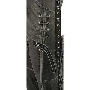 Samroz Sports Premium <b>Leather</b> Seamless Fusing Motorcycle Riding <b>Chaps</b> for Women Bikers All Seasons - Product Image 3