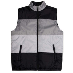 Gilet d'hiver sans manches pour homme, nouvelle mode, 100% polyester, coupe ample, capuche amovible, fermeture éclair, veste matelassée pour homme - Product Image 1