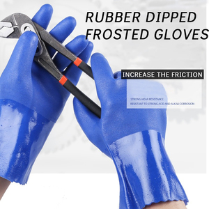 Guantes Recubiertos de PVC con Agarre Texturizado en la Palma, Forro de Punto Flexible y Revestimiento Duradero para Manipulación Industrial y Tareas de Trabajo Generales - Product Image 6