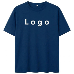 Camiseta con Logotipo Personalizado para Hombre, Azul Oscuro, 100% Algodón, Estilo Urbano, Venta al Por Mayor, Camiseta Blanca Extra Grande para Personalizar con la Marca - Product Image 5