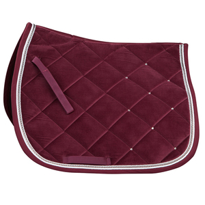 Tapis de selle tout usage noir matelassé en polyester avec doublure en polaire et sangle de maintien pour l'équitation - Product Image 6