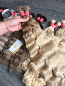 Haute Qualité 100% Non Transformés Vierge Remy Extensions De Cheveux Humains En Vrac Vague Cheveux Bundles Usine En Gros - Product Image 3