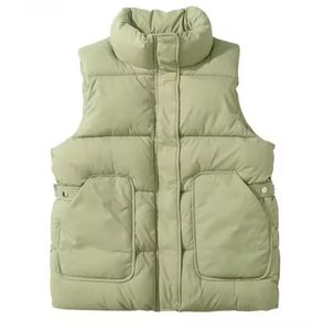 Gilet matelassé à capuche pour homme, en toile, sans manches, coupe-vent, résistant à l'eau, veste d'extérieur pour l'hiver - Product Image 2